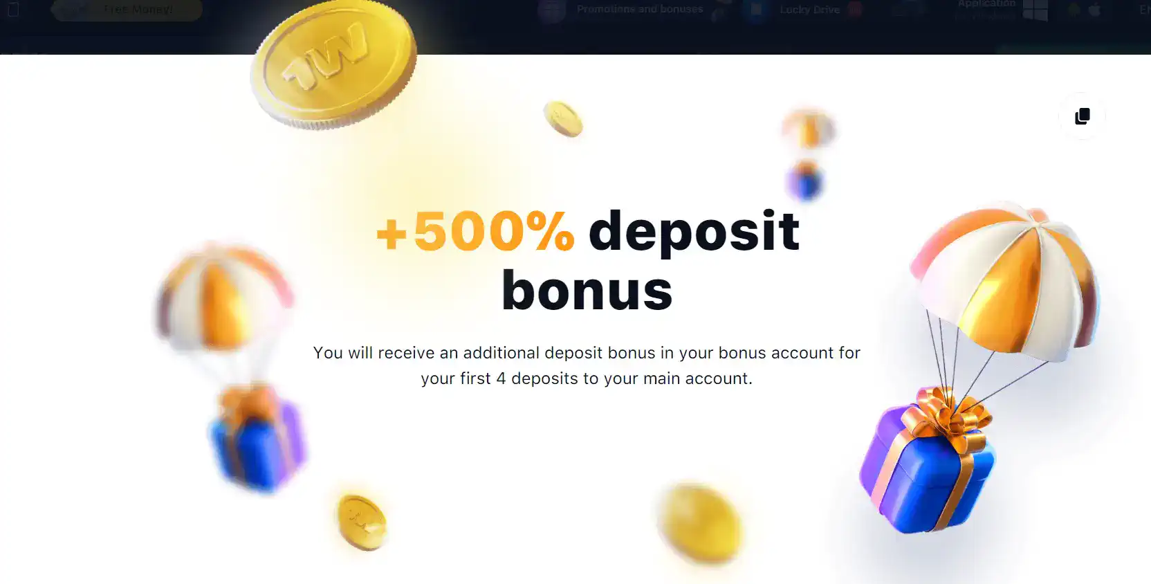 1win welcome bonus in Malaysia