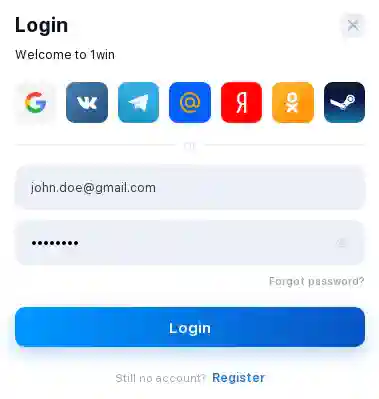 1win login process in Malaysia